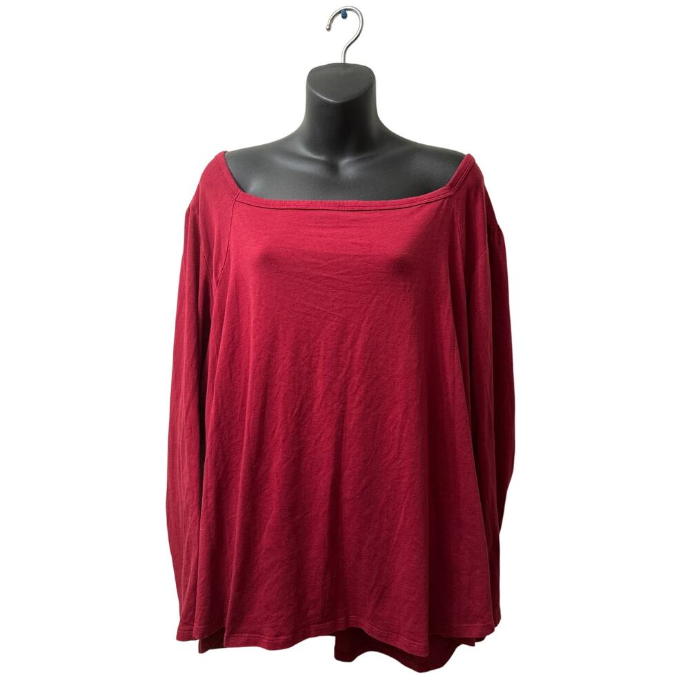 Lane Bryant 2X Burgundy Soft Blouse